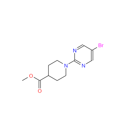 1-(5-溴嘧啶-2-基)哌啶-4-羧酸甲酯,METHYL 1-(5-BROMOPYRIMIDIN-2-YL)PIPERIDINE-4-CARBOXYLATE