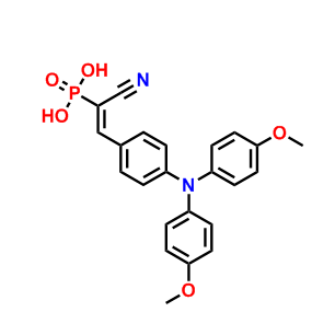 (2-(4-(bis(4-methoxyphenyl)amino)phenyl)-1-cyanovinyl)phosphonic acid,(2-(4-(bis(4-methoxyphenyl)amino)phenyl)-1-cyanovinyl)phosphonic acid