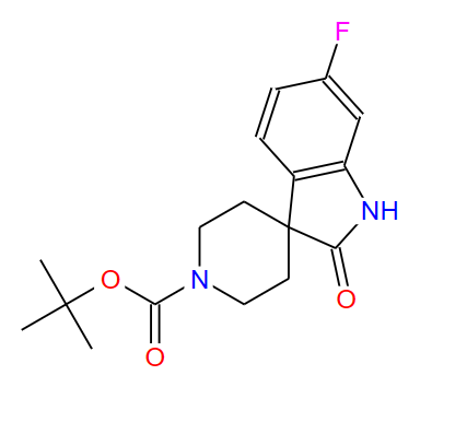 6-氟-2-氧代螺[吲哚啉-3,4'-哌啶]-1'-羧酸叔丁酯,tert-Butyl 6-fluoro-2-oxo-1,2-dihydrospiro[indole-3,4'-piperidine]-1'-carboxylat