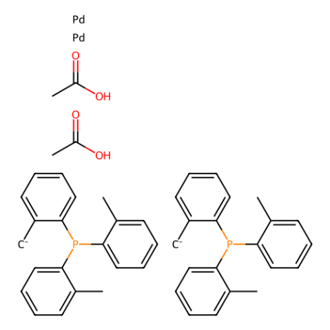 反式二-(m)-双[2-(二邻甲苯基膦)苄基]乙酸二钯(II),trans-Di-mu-acetatobis[2-(di-o-tolylphosphino)benzyl]dipalladium(II)