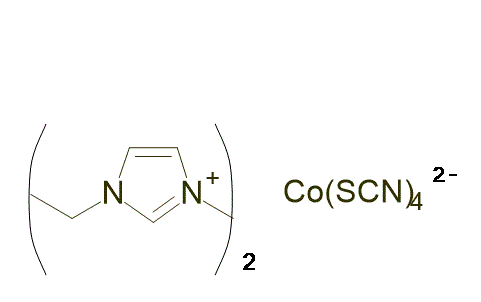 双（1-乙基-3-甲基咪唑鎓）四硫代氰基钴酸盐,BIS(1‐ETHYL‐3‐METHYLIMIDAZOLIUM) TETRATHIOCYANATOCOBALTATE