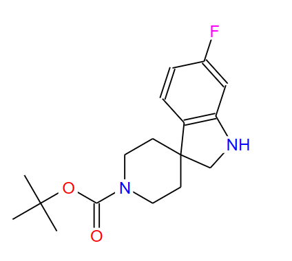 6-氟螺[叔丁基-3,4'-哌啶]-1'-羧酸叔丁酯,tert-Butyl 6-fluoro-1,2-dihydrospiro[indole-3,4'-piperidine]-1'-carboxylate