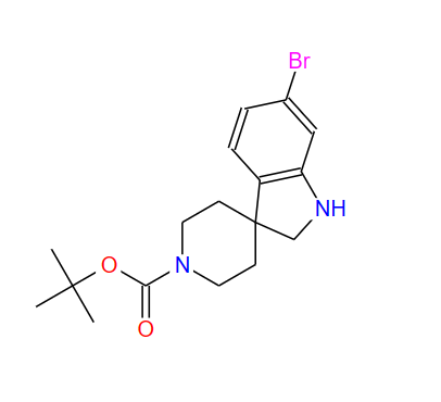 6-溴-1,2-二氢螺[吲哚-3,4'-哌啶]-1'-羧酸叔丁酯,tert-Butyl 6-bromo-1,2-dihydrospiro[indole-3,4'-piperidine]-1'-carboxylate