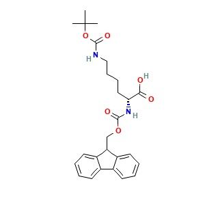 N-alpha-芴甲氧羰基-N-epsilon-叔丁氧羰基-D-賴氨酸,Fmoc-D-Lys(Boc)-OH