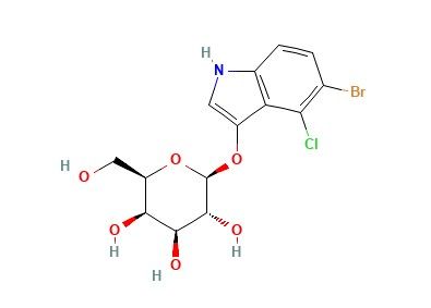 5-溴-4-氯-3-吲哚基-β-D-吡喃半乳糖苷,5-Bromo-4-chloro-3-indolyl β-D-galactopyranoside