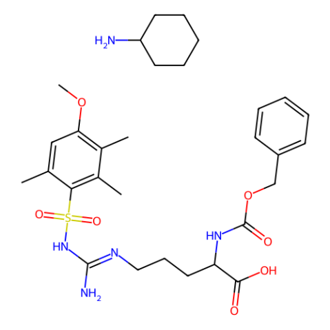 N-苄氧羰基-N'-(4-甲氧基-2,3,6-三甲基苯磺酰基)-L-精氨酸环己胺盐,Z-Arg(Mtr)-OH·CHA