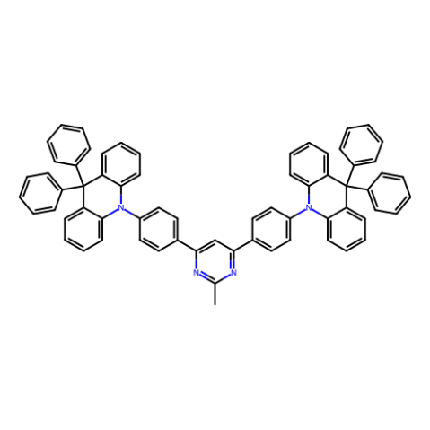 2-甲基-4,6-双[4-(9,9-二苯基-9,10-二氢吖啶)苯基]嘧啶,2-Methyl-4,6-bis[4-(9,9-diphenyl-9,10-dihydroacridine)–phenyl]pyrimidine