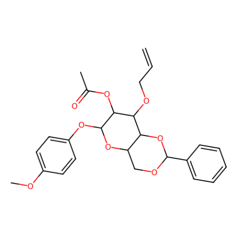 4-甲氧苯基 2-O-乙酰-3-O-烯丙基-4,6-O-苯亚甲基-β-D-吡喃葡萄糖苷,4-Methoxyphenyl 2-O-Acetyl-3-O-allyl-4,6-O-benzylidene-β-D-glucopyranoside