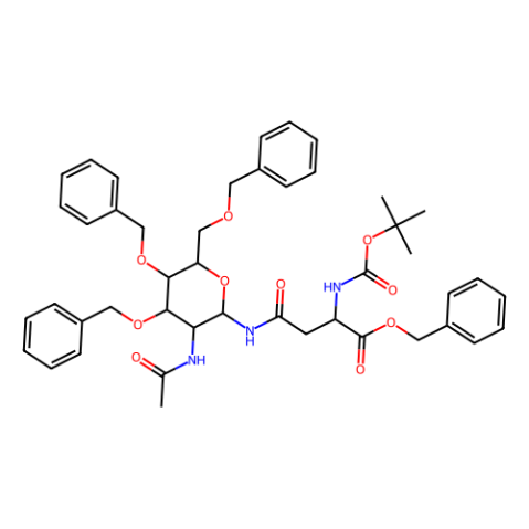 Nω-(2-乙酰氨基-3,4,6-三-O-芐基-2-脫氧-β-D-吡喃葡萄糖?；?-Nα-(叔丁氧羰基)-L-天冬酰胺芐酯,Nω-(2-Acetamido-3,4,6-tri-O-benzyl-2-deoxy-β-D-glucopyranosyl)-Nα-(tert-butoxycarbonyl)-L-asparagine Benzyl Ester