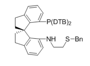 (R)-(+)-7-[N-(2-苄基硫基)乙基氨基]-7'-[双(3,5-二叔丁基苯基)膦]-2,2',3,3'-四氢-1,1'-螺二茚,(R)-(+)-7-[N-(2-Benzylthio)ethylamino]-7''-[bis(3,5-di-t-butylphenyl)phosphino]-2,2'',3,3''-tetrahydro-1,1''-spirobindane