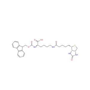 (R)-2-((((9H-芴-9-基)甲氧基)羰基)氨基)-6-(5-((3aS,4S,6aR)-2-氧代六氢-1H-噻吩并[3,4-d]咪唑-4-基)戊酰胺基)己酸 110990-09-5
