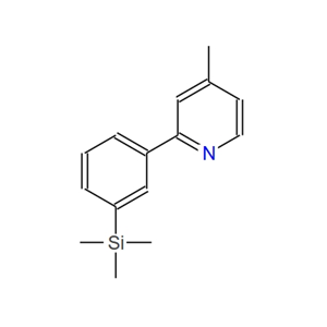 4-methyl-2-(3-trimethylsilylphenyl)pyridine,4-methyl-2-(3-trimethylsilylphenyl)pyridine