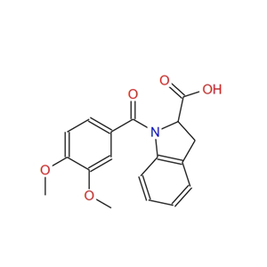 1-(3,4-dimethoxybenzoyl)-2,3-dihydro-1H-indole-2-carboxylic acid 1186015-80-4