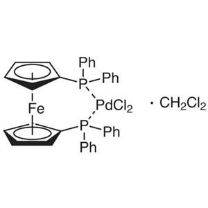 aladdin 阿拉丁 B119542 [1,1'-双(二-苯基膦基)二茂铁]氯化钯(II),二氯甲烷复合物(1:1) 95464-05-4 98%