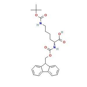 N-alpha-芴甲氧羰基-N-epsilon-叔丁氧羰基-D-赖氨酸,Fmoc-D-Lys(Boc)-OH