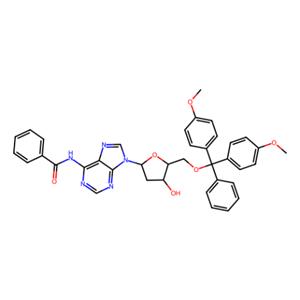 aladdin 阿拉丁 B119470 N6-苯甲酰基-5′-O-(4,4′-二甲氧基三苯基)-2′-脱氧腺苷 64325-78-6 99%