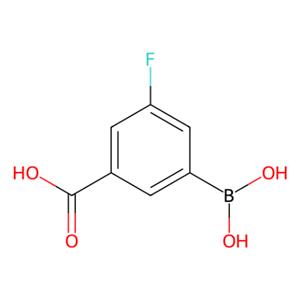 3-羧基-5-氟苯基硼酸(含有数量不等的酸酐),3-Carboxy-5-fluorobenzeneboronic acid(contains varying amounts of Anhydride)