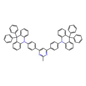 2-甲基-4,6-双[4-(9,9-二苯基-9,10-二氢吖啶)苯基]嘧啶,2-Methyl-4,6-bis[4-(9,9-diphenyl-9,10-dihydroacridine)–phenyl]pyrimidine