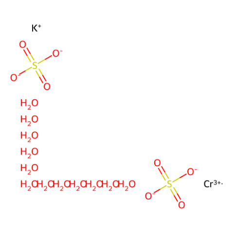 硫酸鉻鉀,十二水,Chromium potassium sulfate dodecahydrate