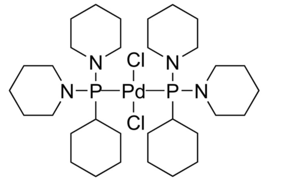 二氯双[环己基二(1-哌啶基)膦]钯(II),Dichlorobis[cyclohexyldi(1-piperidinyl)phosphine]palladium(II)