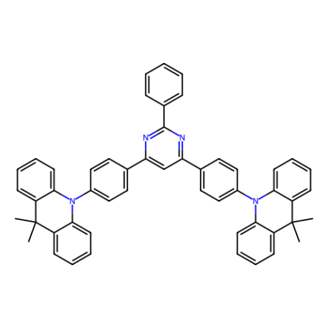 2-苯基-4,6-双[4-(9,9-二甲基-9,10-二氢吖啶)苯基]嘧啶,2-Phenyl-4,6-bis[4-(9,9-dimethyl-9,10-dihydroacridine)phenyl]  pyrimidine