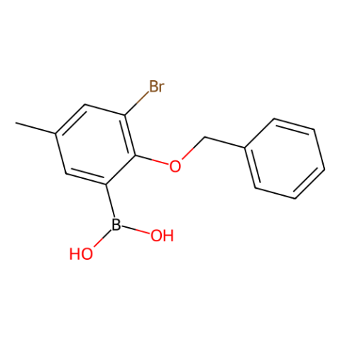 2-苄氧基-3-溴-5-甲基苯硼酸(含数量不等的酸酐),2-Benzyloxy-3-bromo-5-methylphenylboronic acid(contains varying amounts of Anhydride)