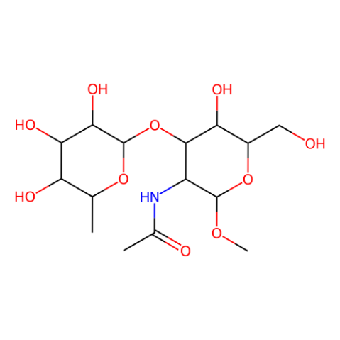 甲基 2-乙酰氨基-2-脱氧-3-O-(6-脱氧己糖吡喃糖苷)吡喃己糖苷,Fuc1-α-3GlcNAc1-b-OMe