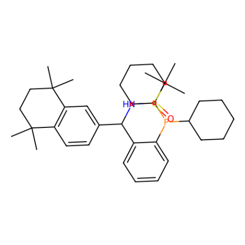 [S(R)]-N-[(S)-[2-(二环己基膦)苯基](5,6,7,8-四氢-5,5,8,8-四甲基-2-萘基)甲基]-2-叔丁基亚磺酰胺,[S(R)]-N-[(S)-[2-(Dicyclohexylphosphino)phenyl](5,6,7,8-tetrahydro-5,5,8,8-tetramethyl-2-naphthalenyl)methyl]-2-methyl-2-propanesulfinamide