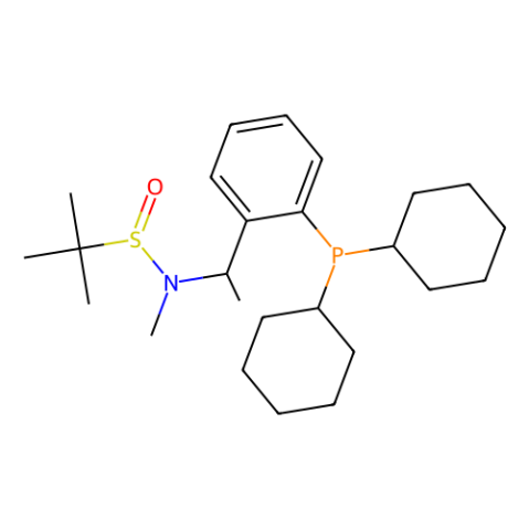 [S(R)]-N-[(1S)-1-[2-(二环己基膦)苯基]乙基]-N-甲基-2-叔丁基亚磺酰胺,[S(R)]-N-[(1S)-1-[2-(Dicyclohexylphosphino)phenyl]ethyl]-N,2-dimethyl-2-propanesulfinamide