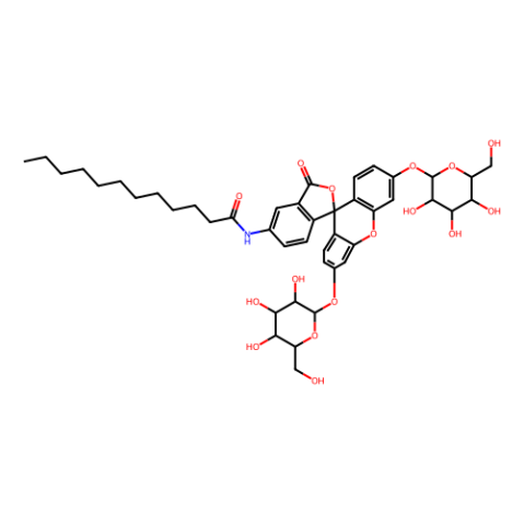 C12FDG [5-十二烷酰基氨基荧光素二-β-D-吡喃半乳糖苷],C??FDG [5-Dodecanoylaminofluorescein Di-β-D-Galactopyranoside]