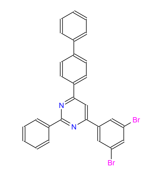 4-(3,5-二溴苯基)-6-（4-联苯基）-2-苯基嘧啶