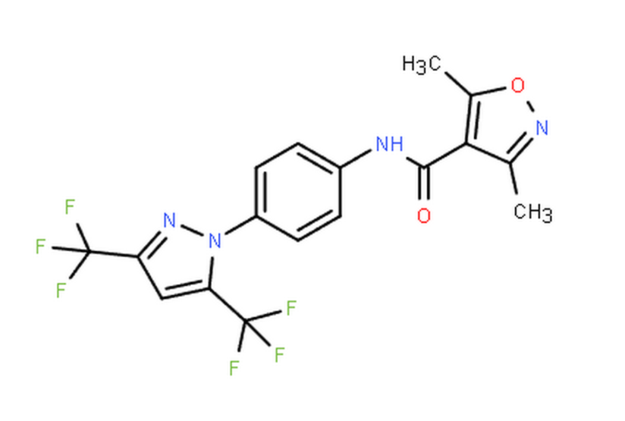 化合物 IL-2-IN-1,4-Isoxazolecarboxamide, N-[4-[3,5-bis(trifluoromethyl)-1H-pyrazol-1-yl]phenyl]-3,5-dimethyl-