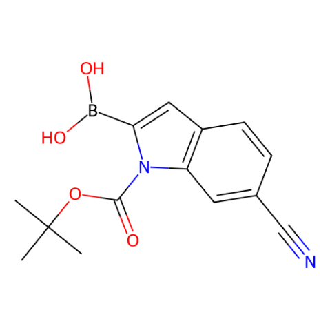 1-BOC-6-氰基吲哚-2-硼酸（含不等量酸酐）,1-BOC-6-cyanoindole-2-boronic acid（contains varying amounts of Anhydride）