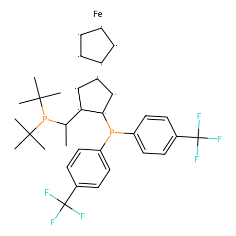 （R）-（-）-1-{（S）-2-[双（4-三氟甲基苯基）膦基]二茂铁基}乙基-二叔丁基膦,(R)-(-)-1-{(S)-2-[Bis(4-trifluoromethylphenyl)phosphino]ferrocenyl}ethyl-di-t-butylphosphine