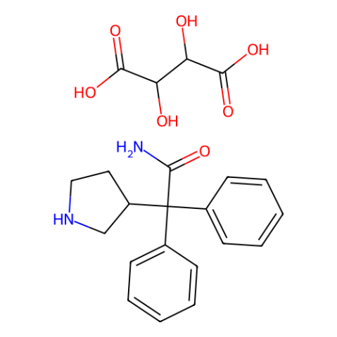 3-(S)-(+)-(1-氨基甲?；?1,1-二苯基甲基)吡咯烷-1-(+)-酒石酸鹽,3-(S)-(+)-(1-Carbamoyl-1,1-diphenylmethyl)pyrroloidine-l-(+)-tartrate