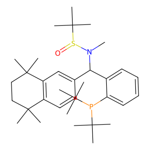 [S(R)]-N-[(S)-[2-(二叔丁基膦)苯基](5,6,7,8-四氫-5,5,8,8-四甲基-2-萘基)甲基]-N-甲基-2-叔丁基亞磺酰胺,[S(R)]-N-((S)-(2-(Di-tert-butylphosphino)phenyl)(5,6,7,8-tetrahydro-5,5,8,8-tetramethyl-2-naphthalenyl)methyl]-N,2-dimethyl-2-propanesulfinamide