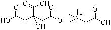 柠檬酸甜菜碱,2-(Trimethylammonio)acetate compound with 2-hydroxypropane-1,2,3-tricarboxylic acid (1:1)