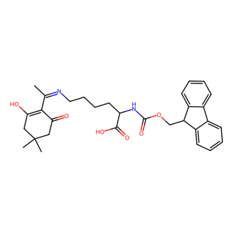 Nα-[(9H-芴-9-基甲氧基)羰基]-Nε-1-(4,4-二甲基-2,6-二氧代環(huán)己-1-亞基)乙基-L-賴氨酸,Fmoc-lys(dde)-oh