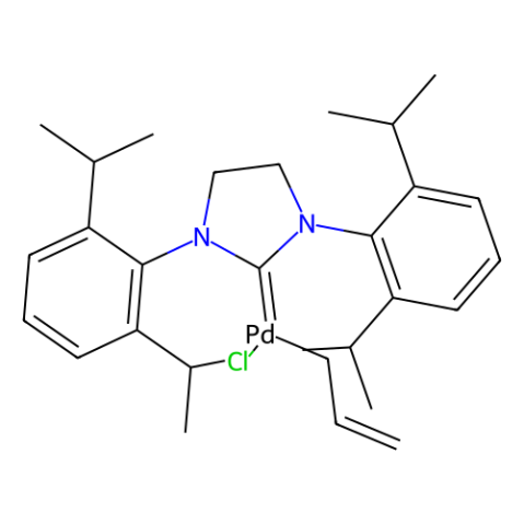 烯丙基氯[1,3-双(2,6-二异丙基苯基)-4,5-二氢咪唑-2-亚甲基]钯(II),Allyl[1,3-bis(2,6-diisopropylphenyl)-2-imidazolidinylidene]chloropalladium(II)