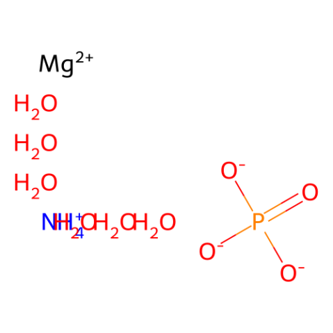 六水合磷酸鎂銨,Ammonium magnesium phosphate hexahydrate