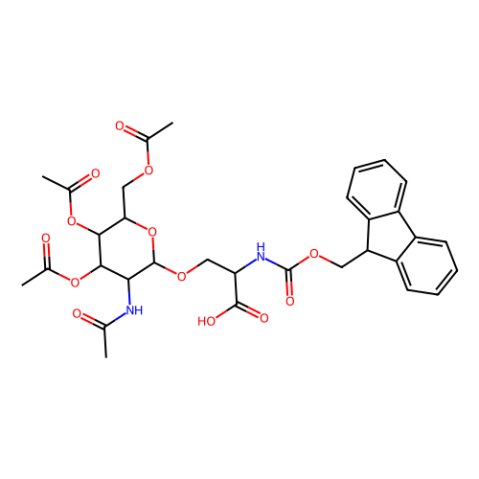 N-芴甲氧羰基-O-(2-乙酰氨基-3,4,6-三-O-乙酰基-2-脱氧-α-D-吡喃半乳糖基)-L-丝氨酸,N-Fmoc-O-(2-acetamido-3,4,6-tri-O-acetyl-2-deoxy-α-D-galactopyranosyl)-L-serine