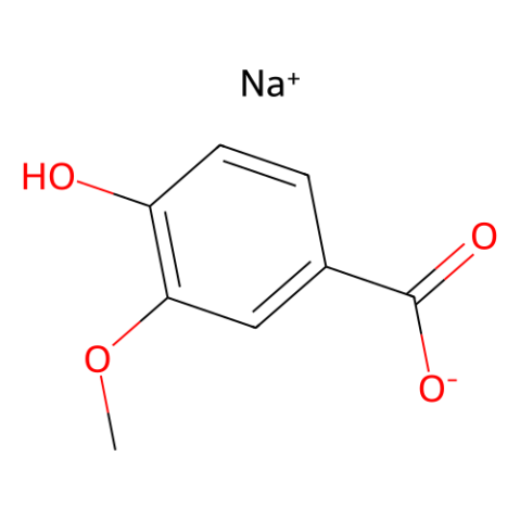 4-羟基-3-甲氧基苯甲酸钠,Sodium 4-Hydroxy-3-methoxybenzoate