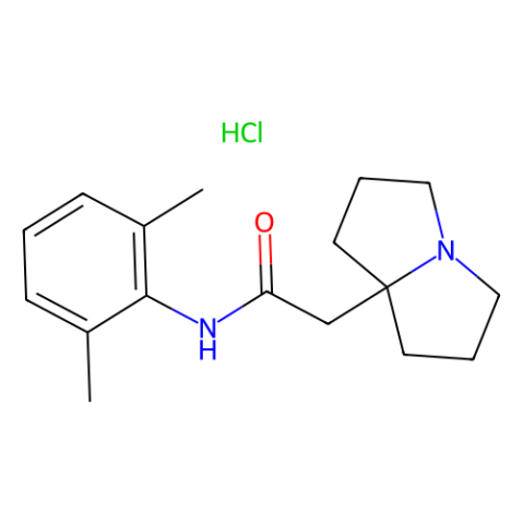 鹽酸吡西卡尼,N-(2,6-Dimethylphenyl)-2-(hexahydro-1H-pyrrolizin-7a-yl)acetamide hydrochloride