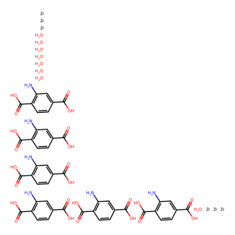 锆基MOF(UiO-66-BDC-NH?, BDC-NH2:Zr=0.9-1.0）,Zirconium aminobenzenedicarboxylate MOF (UiO-66-BDC-NH2, BDC-NH2:Zr=0.9-1.0)