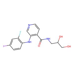 aladdin 阿拉丁 A125227 N-[(2S)-2,3-二羟基丙基]-3-[(2-氟-4-碘苯基)氨基]-4-吡啶甲酰胺 1236699-92-5 ≥98%