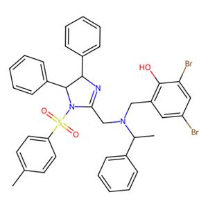 2,4-二溴-6-[[[[(4S,5S)-4,5-二氢-4,5-二苯基-1-甲苯磺酰基-1H-咪唑-2-基]甲基][(S)-1-苯乙基]氨基]甲基]苯酚,2,4-Dibromo-6-[[[[(4S,5S)-4,5-dihydro-4,5-diphenyl-1-tosyl-1H-imidazol-2-yl]methyl][(S)-1-phenylethyl]amino]methyl]phenol