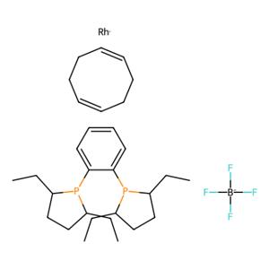 aladdin 阿拉丁 B282802 （+）1,2-双[(2S,5S)-2,5-二乙基膦烷基]苯(1,5-环辛二烯)四氟硼酸铑(I) 213343-64-7 ≥98%