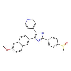 4-(6-甲氧基-2-萘)-2-(4-甲基亚磺酰基苯基)-5-(4-吡啶)-1H-咪唑,Tie2 kinase inhibitor