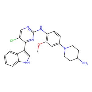 aladdin 阿拉丁 A125664 N-[4-(4-氨基-1-哌啶基)-2-甲氧基苯基]-5-氯-4-(1H-吲哚-3-基)-2-嘧啶胺 1356962-20-3 ≥98%
