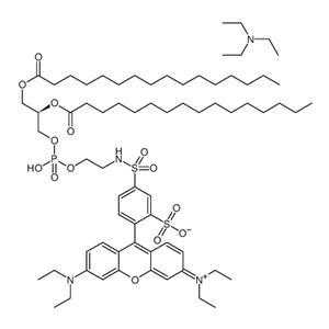 aladdin 阿拉丁 R131074 罗丹明DHPE [罗丹明B 1,2-双十六烷酰基-sn-甘油-3-磷酸乙醇胺,三乙铵盐] 126111-99-7